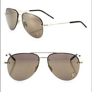 Saint Laurent: Monogram Classic 11 59MM Aviator Sunglasses
